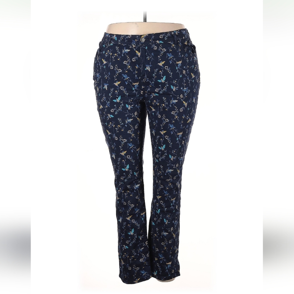 Style & Co. Navy Floral Boot Cut Pants